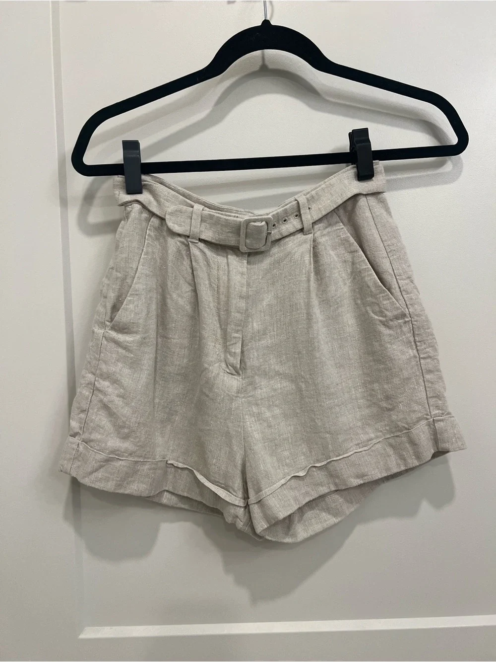 & Other Stories Linen-Blend High-Waist Shorts with belt & matching top available